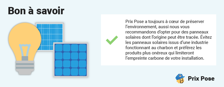 Panneaux solaires : Bon à savoir