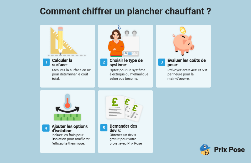 Comment chiffrer un plancher chauffant