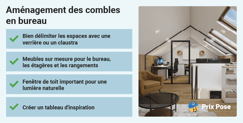 Aménagement des combles en bureau