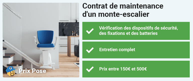 Contrat de maintenance d'une monte-escalier