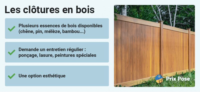 Les clôtures en bois