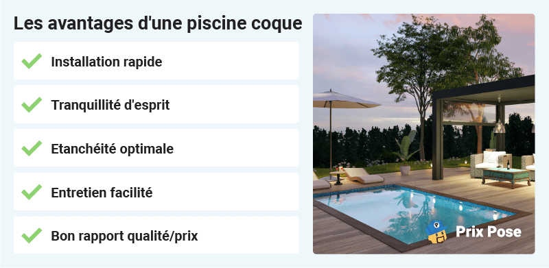 Avantages d'une piscine coque