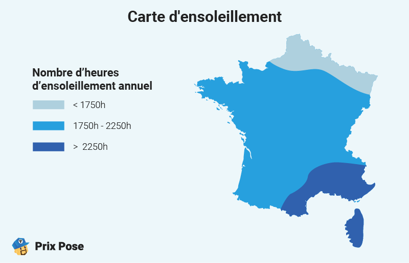 Carte d'ensoleillement