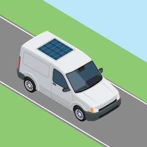 Panneau solaires pour un petit van, type Renault Trafic